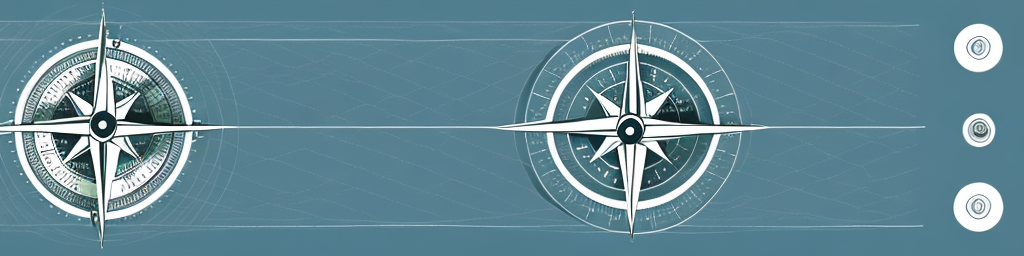 A compass and a target