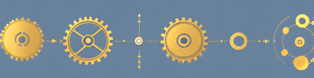 A balanced scale with symbolic elements such as a gear (representing the mechanism of hr) and a golden trophy (representing employee benefits) on each side