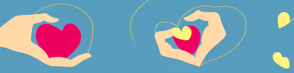 A heart-shaped object gently cradling a unique