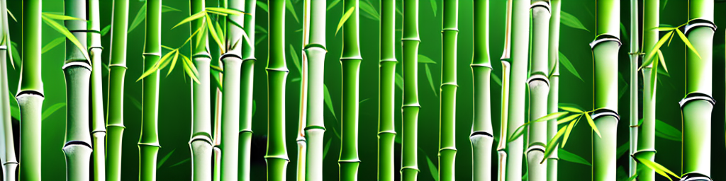A bamboo forest with a symbolic key unlocking a large