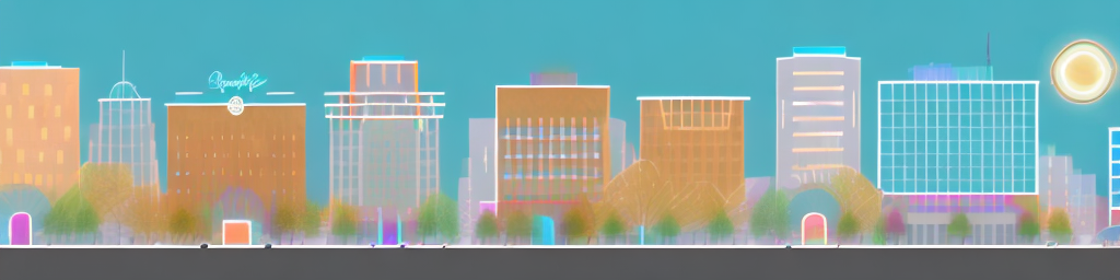 A variety of office buildings