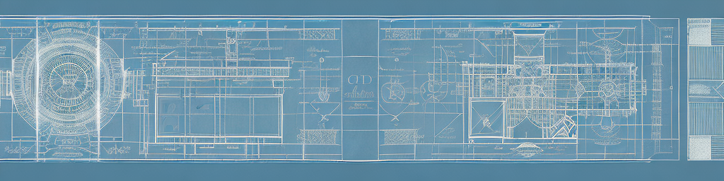 A blueprint with various architectural elements symbolizing project requirements