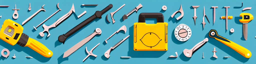 Various handyman tools like a hammer
